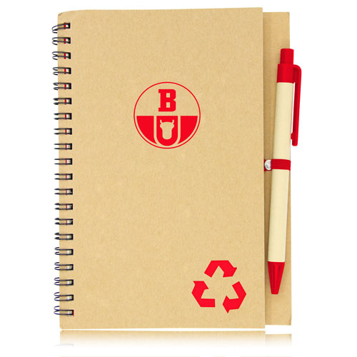 Eco Friendly Spiral Notebook with Pen