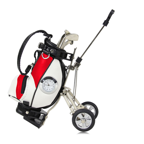 Golf Wheel Bag Pen Holder Clock