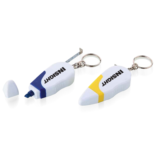 Highlighter Keychain With Tape Measure