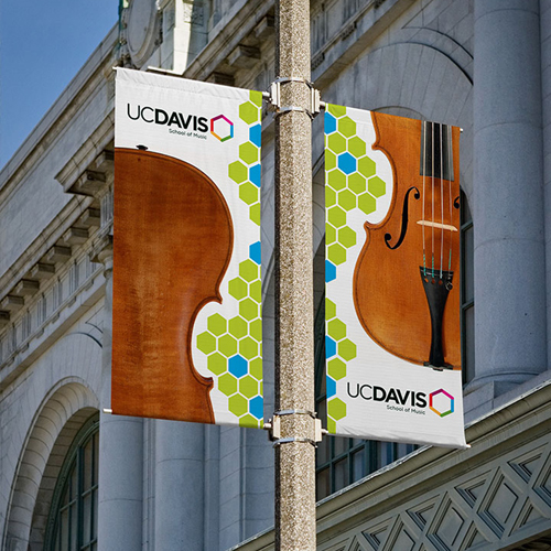 Polyester Rectangle Street Pole Banner