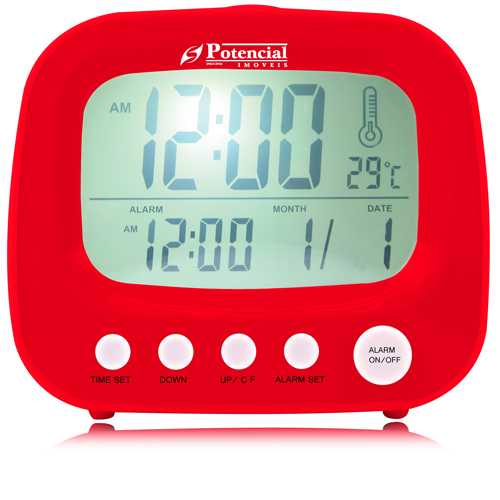 TV Shape Thermometer Alarm Clock