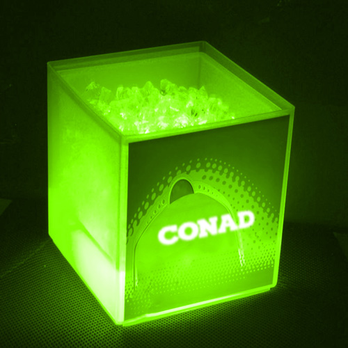 Transparent Cube LED Ice Bucket